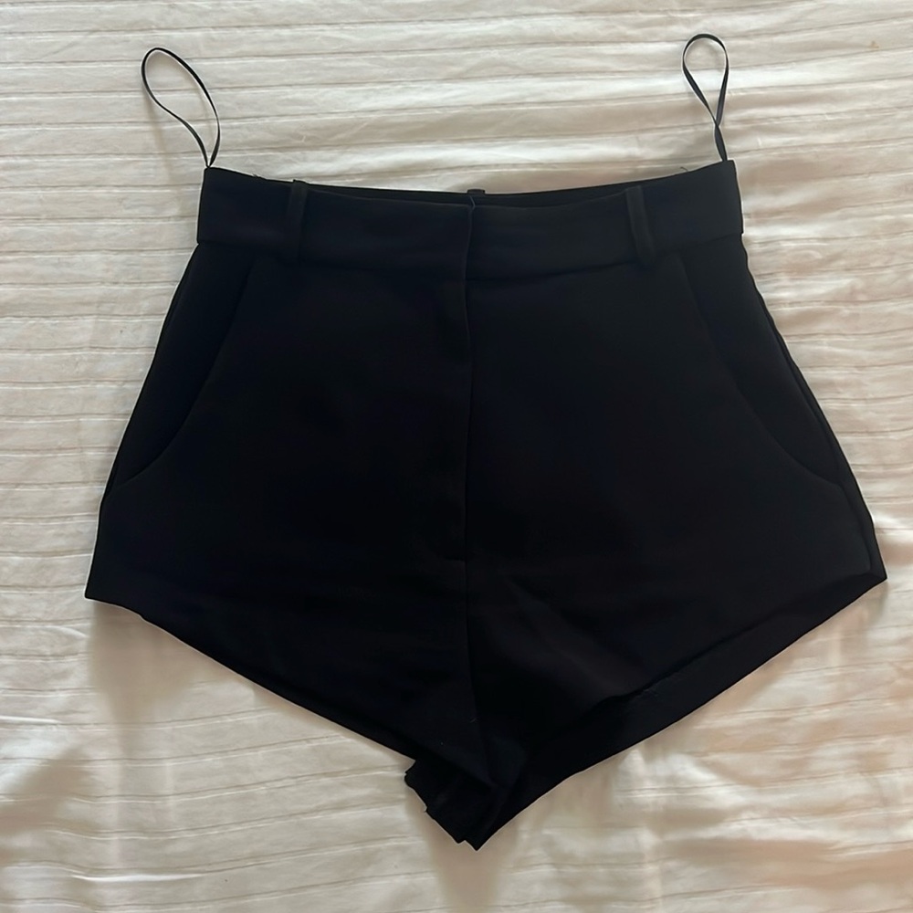 Black mini shorts